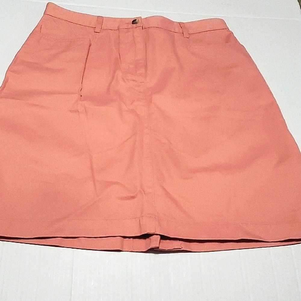 Christopher & Banks Peach A-line Casual Beachy Mini Skirt 6